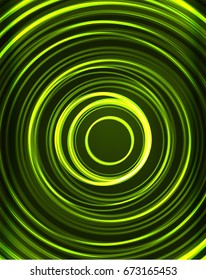Neon-grüne Kreise, Vektorhintergrund mit abstraktem Muster