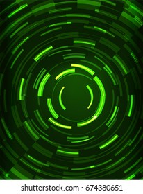 Fondo de patrón abstracto de círculos de color verde neón