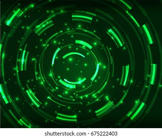Fondo de patrón abstracto de círculos de color verde neón