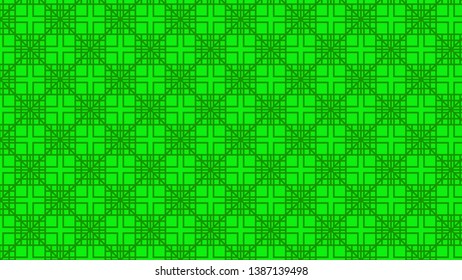 Neon Green Geometric Square Pattern