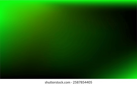 Neon green gradient in dark black background. Banner background template, Perfect for technology related project background or cover page.