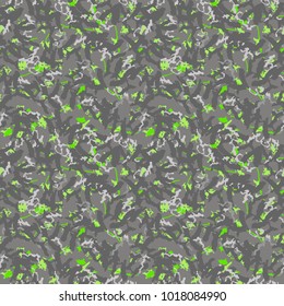 Neon green and gray UFO camouflage is a bright seamless pattern. Can be used as a camo print for clothing and background and backdrop or computer wallpaper