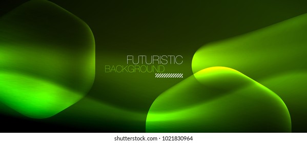 Neon green hexagon vector abstract background