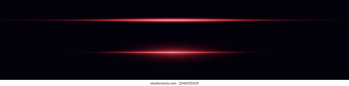 Linhas de velocidade horizontal verde neon. Linhas laser de luz. Luz neon horizontal. Listras brilhantes. Feixes de laser. linhas de luz de movimento e velocidade em cor neon. Um belo flash de luz e faíscas.