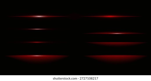 Líneas de velocidad Horizontal verde neón. Líneas de luz láser. Horizontal luz de neón. Rayas brillantes. Rayos láser. líneas de luz de movimiento y velocidad en color neón.