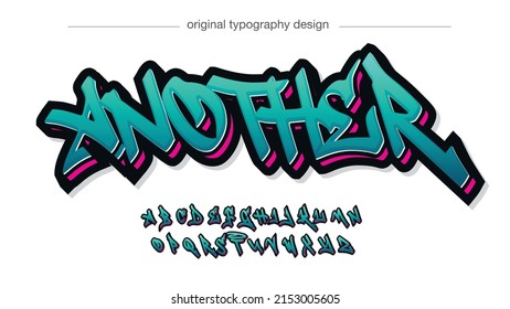 Neon Green And Pink Modern Graffiti Tag Font