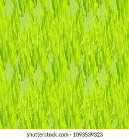 Neon green seamless pattern with imitayion of grass. Unusual UFO camouflage, summer urban camo, textile repeat print, fresh background, bright backdrop or wallpaper, flora disign.