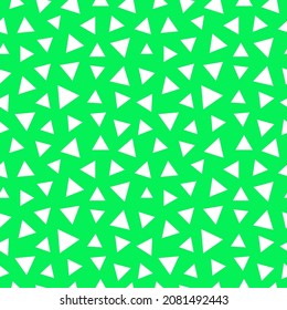 Neon green seamless pattern with white triangles.