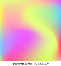 Neon Green Water Rainbow Design Pic. Blue Pastel Curve Dynamic Wavy Background. Color Fluid Multicolor Happy Liquid Gradient Background. Light Pink Blurred Purple Yellow Swirl Gradient Mesh.