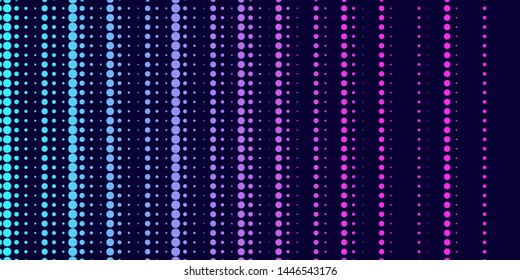 Neon halftone abstract background. Luminous Gradient  futuristic pattern, vector music cover design, concept of invitation to the disco club.