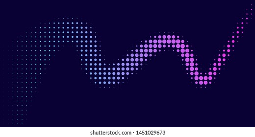 Neon halftone abstract background. Luminous Gradient  futuristic pattern, vector music cover design, concept of invitation to the disco club.