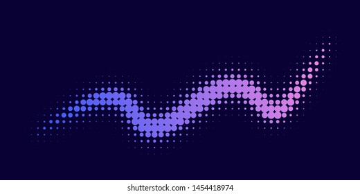 Neon halftone abstract background. Luminous Gradient  futuristic pattern, vector music cover design, concept of invitation to the disco club.