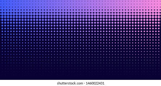 Neon halftone abstract background. Luminous Gradient  futuristic pattern, vector music cover design, concept of invitation to the disco club.