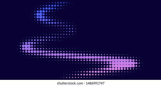 Neon halftone abstract background. Luminous Gradient  futuristic pattern, vector music cover design, concept of invitation to the disco club.