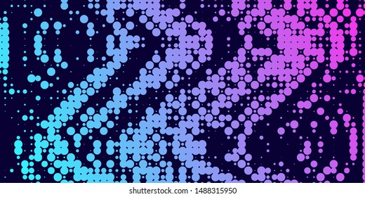 Neon halftone abstract background. Luminous Gradient  futuristic pattern, vector music cover design, concept of invitation to the disco club.