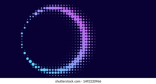 Neon halftone abstract background. Luminous Gradient  futuristic pattern, vector music cover design, concept of invitation to the disco club.