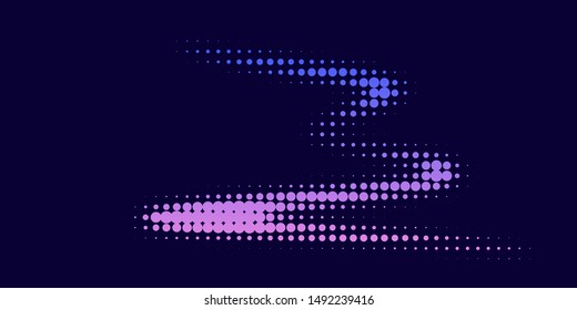 Neon halftone abstract background. Luminous Gradient  futuristic pattern, vector music cover design, concept of invitation to the disco club.