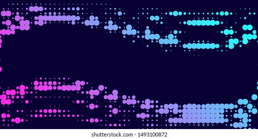 Neon halftone abstract background. Luminous Gradient  futuristic pattern, vector music cover design, concept of invitation to the disco club.