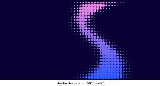 Neon halftone abstract background. Luminous Gradient  futuristic pattern, vector music cover design, concept of invitation to the disco club.