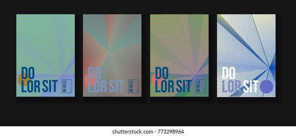 Neon Halftone Covers Set. Modern Blend Funky Corporate Identity. Futuristic Pattern, Fluid Business Backgrounds. Contrast Neon Halftone Covers Set. Neon Colored Bright Shapes, Glitch Design.
