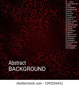 Neon halftone pattern background. Abstract halftone texture with dots. Red minimal abstract background for website, cover, poster, booklet.