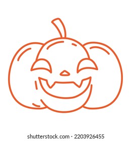 neon halloween pumpkin isolated icon