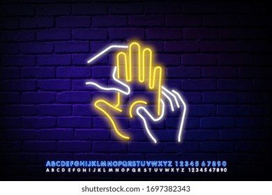 Icono de masaje con mano. Elementos de un Spa, relajación, yoga. Icono simple para sitios web, diseño web, aplicaciones móviles, gráficos de información