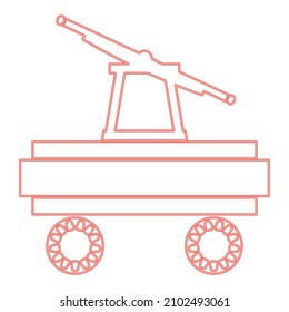 Luz de estilo plano de la imagen de la ilustración del vector de color rojo del neopatón