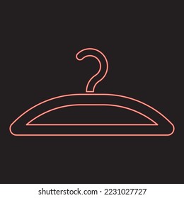 Neon hanger red color vector illustration image flat style light