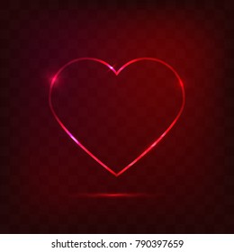 Neon heart background