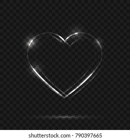 Neon heart background