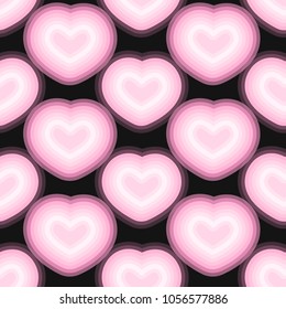 neon heart pattern vector
