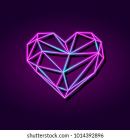 Neon heart sign 