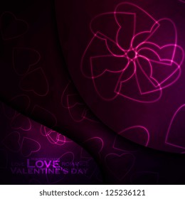 Neon hearts, abstract background, futuristic vector illustration - editable eps10.