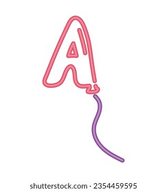 neon A helium balloon vector isolated