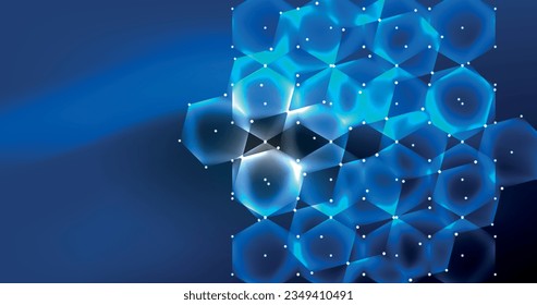 Fondo del hexágono neón. Diseño de alta tecnología para papel tapiz, banner, fondo, página de inicio, arte mural, invitación, impresiones, afiches