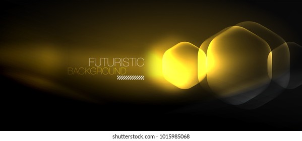 Neon hexagon vector abstract background