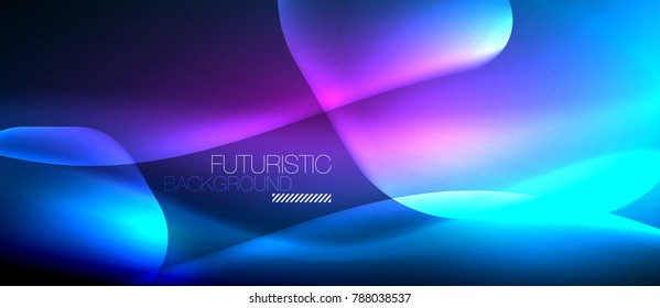 Neon Hexagon Vector Abstract Background