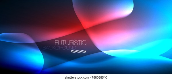 Neon hexagon vector abstract background