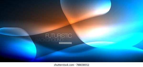 Neon hexagon vector abstract background
