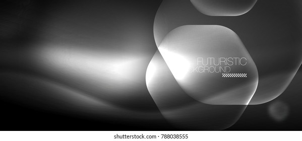 Neon hexagon vector abstract background