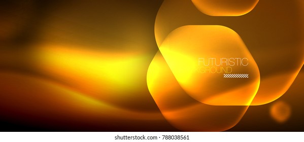 Fondo abstracto del vector del neón hexagonal