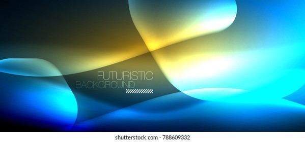 Neon hexagon vector abstract background