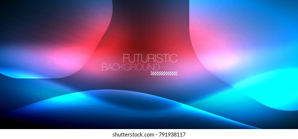 Neon hexagon vector abstract background