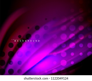 Neon holographic fluid color wave for web, wallpaper, pattern, texture and background. Vector illustration