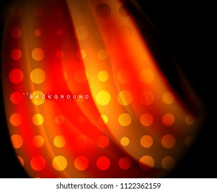 Neon holographic fluid color wave for web, wallpaper, pattern, texture and background. Vector illustration