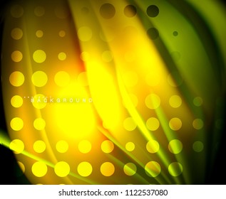 Neon holographic fluid color wave for web, wallpaper, pattern, texture and background. Vector illustration