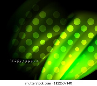 Neon holographic fluid color wave for web, wallpaper, pattern, texture and background. Vector illustration