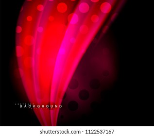 Neon holographic fluid color wave for web, wallpaper, pattern, texture and background. Vector illustration