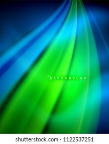 Neon holographic fluid color wave for web, wallpaper, pattern, texture and background. Vector illustration